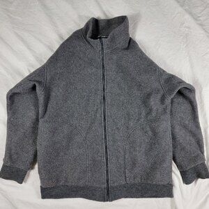 Polar Fleece By Malden Adults Medium Gray Full Zip Sweater Winter Warm Casual